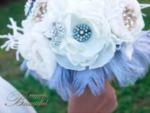 Feather Vintage Peony Bouquet 5