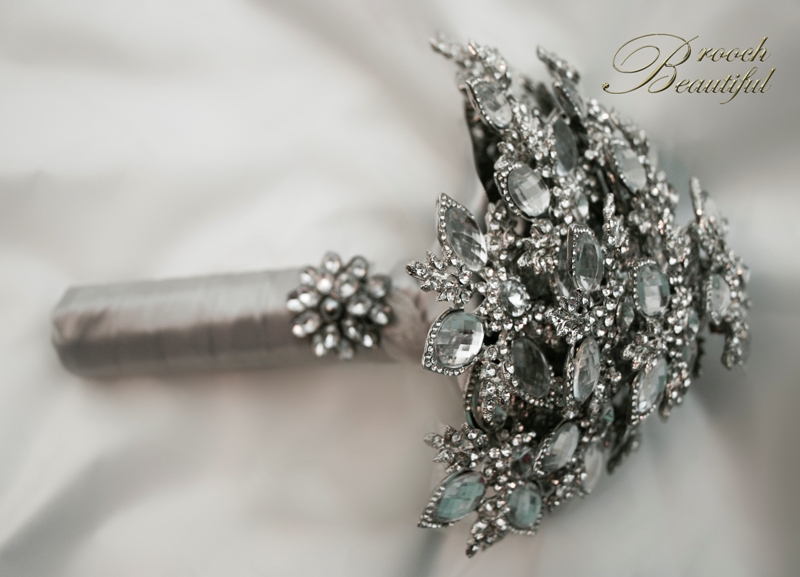 le #broochbeautiful holiday chritsmas grey bling glam rhinestone crystal wedding bride unique classic vintage