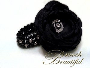 Black Bling Wrist Corsage