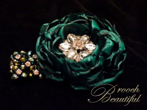 Emerald Bling Wrist Corsage 2