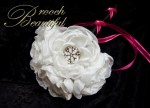 Hot pink, fuchsia, pink, black, satin, ribbon, bridesmaid, moh, flower girl, peony, white, peonies, brooch, bling