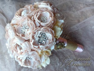 Blush Peony Fabric Bouquet 8s